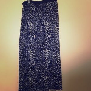 Express Leopard Maxi Skirt